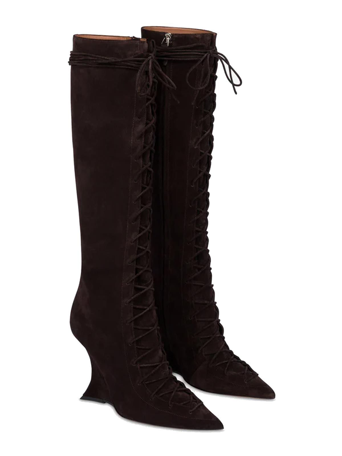 stivali con lacci marroni Paris Texas | Quaranta Boutique Paris texas